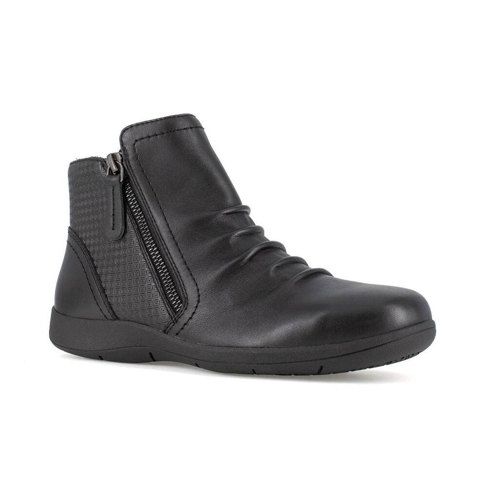 NEW ROCKPORT women's the daisy work bootie in all black